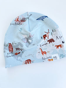 Reversible Hat- World Animals and Oatmeal